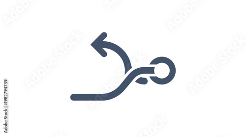 Vector Icon of a Person Performing a Backflip or Acrobat Movement for Sports or Fitness Themes
