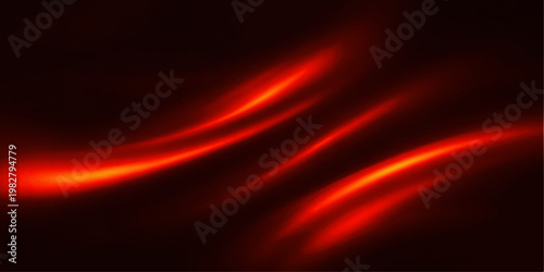Abstract red glowing waves with fiery light and flowing energy on a dark background creating a vibrant and dynamic pattern