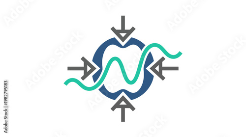 Vector Icon of Weather or Climate Data Analysis in Modern Style