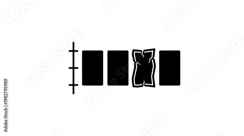 Icon of a Soldier in Camouflage Uniform with Equipment for Military Combat