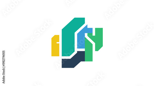Vector Icon of Abstract Brain Symbol for Innovation and Technology Concepts