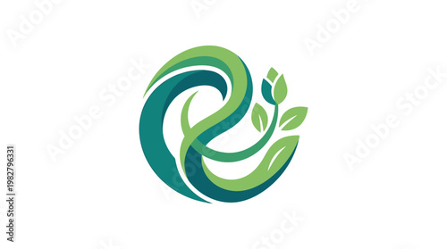 Eco-Friendly Green Growth Icon Vector Illustration Depicting Nature and Sustainability