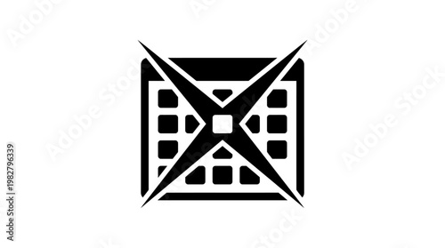 Icon of a Modern Solar Panel Vector Illustration for Renewable Energy Technology