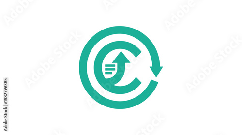 Vector Icon of Recycling Cycle with Arrow and Circular Design for Sustainability and Eco Concepts