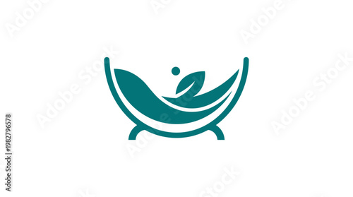 Vector Icon of Abstract Baby in Swaddle Cradle for Child Care and Parenting Themes