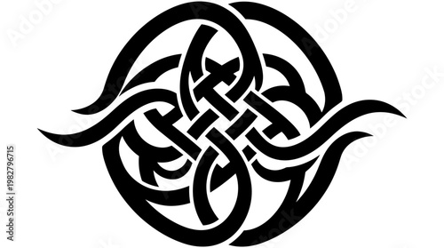 Vector Icon of Intuitive Celtic Tribal Knot Design for Cultural and Artistic Projects