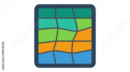 Colorful Map Icon Vector Illustration for Navigation and Geolocation