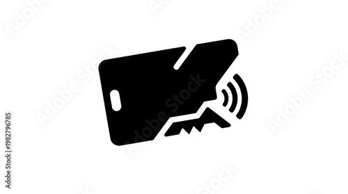 Icon of a Contactless Credit Card with Wireless Payment Signal in Modern Design