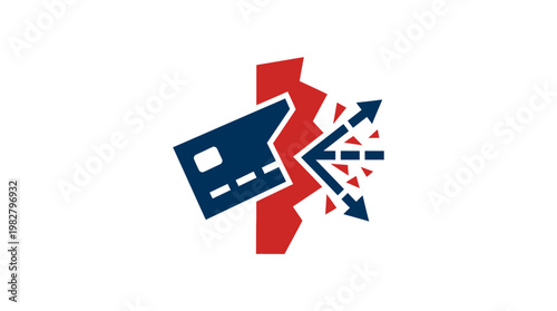 Icon of Headache and Brain Pain with Discomfort and Stress in Flat Design Style