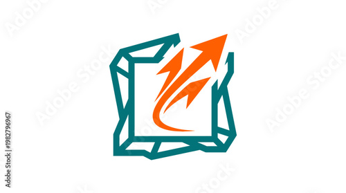 Icon Of Dynamic Moving Lines Inside Frame, Vector Icon Representing Speed And Motion