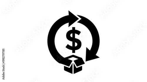 Vector Icon Depicting Financial Exchange and Currency Swap for Business and Economy