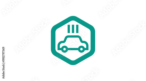 Vector Icon of Electric Car Charging Station in Modern Style for Sustainable Transportation