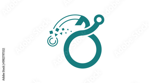 Vector Icon of Circular Saw Blade with Cutting Action for Construction and Power Tools