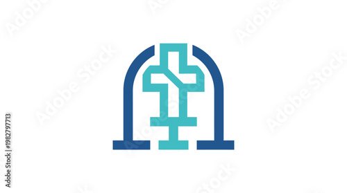 Vector Icon of a Modern Medical Laboratory or Healthcare Facility in Flat Style