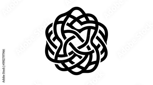 Vector Icon of Intricate Knot Pattern for Cultural or Decorative Design