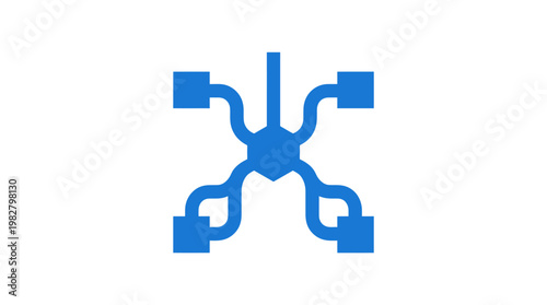 Vector Icon of a Neural Network or Brain Connection Symbol for Technology and AI Concept