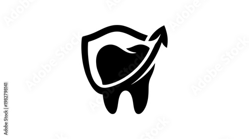 Vector Icon Of A Tooth With Dental Decay And Cavity Illustration
