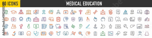 Medical Education Icon Set Comprehensive Collection of Health and Science Symbols for Learning and Professional Use