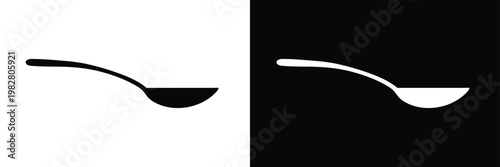 Spoon icon, spoon symbol vector. spoon flat sign design. spoon symbol pictogram. vector illustration. eps file 10 .