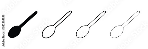 Spoon icon, spoon symbol vector. spoon flat sign design. spoon symbol pictogram. vector illustration. eps file 10 .