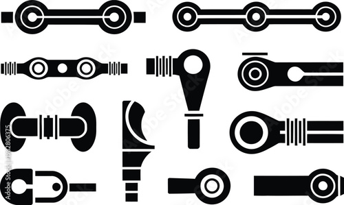 Collection of Abstract Mechanical Components and Linkages