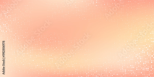 Dotted peach Fuzz. Warm color gradient background vector abstract modern