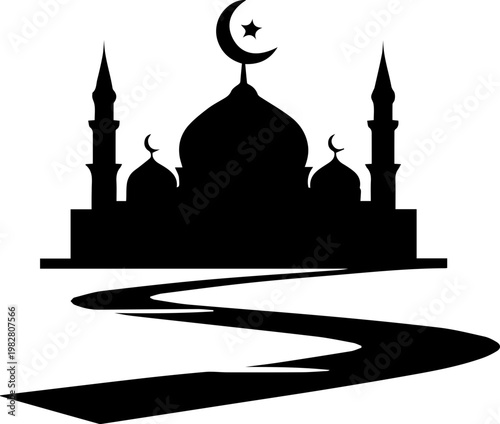 Photography silhouette of mosque in istanbul