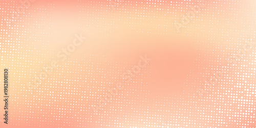 Dotted peach Fuzz. Warm color gradient background simple abstract design