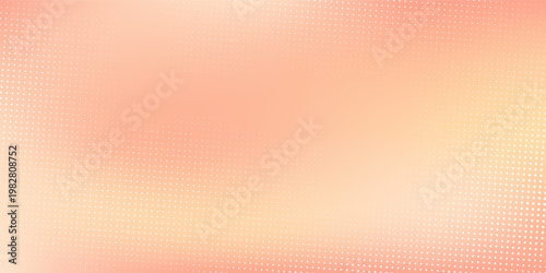 Dotted peach Fuzz. Warm color gradient background simple