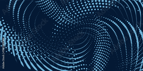 Flowing dot particles wave curve pattern blue and green gradient light modern old good simple