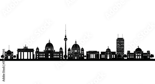 Berlin Skyline Silhouette Vector