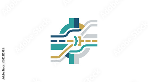 Icon of Circuit Board Technology Vector Icon for Digital and Electronics Design