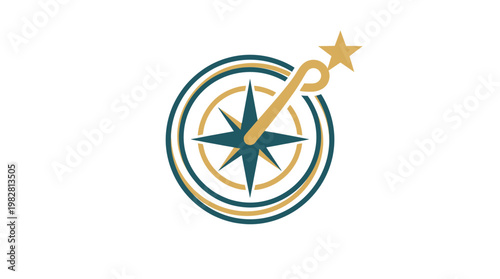 Icon of a Compass Rose Vector Icon for Navigation and Exploration