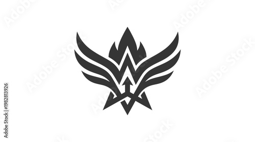 Icon of a Fierce Eagle Emblem Vector Illustration for Sports Teams and Logos