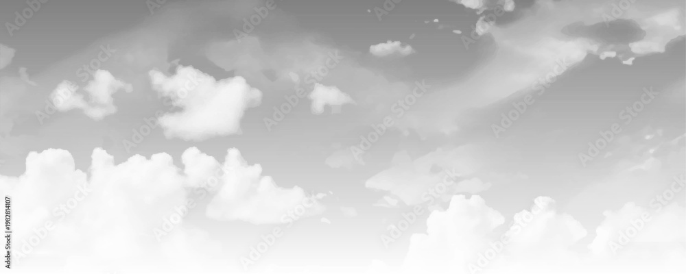 Obraz premium Storm clouds and dramatic sky before rain. Sky and cloud, Black and white photo.