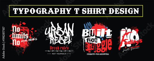 Streetwear Typography Bundle – Bold Urban Font T-Shirt Design Pack