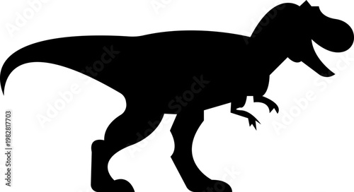 Dinosaur icon, A vector of abstract black dinosaurs icons in various poses . Perfect for graphic resources, educational materials, presentations. prehistoric animals, extinct creatures symbols