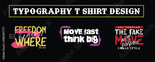 Streetwear Typography Bundle – Bold Urban Font T-Shirt Design Pack