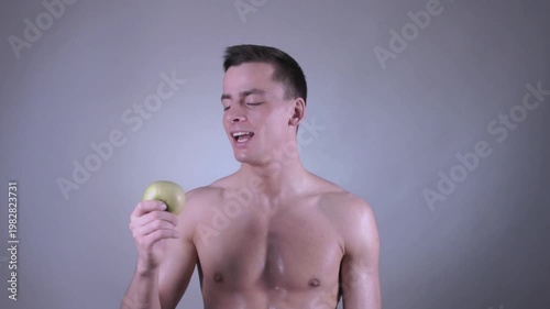 Male facial emotions. Bearded man with different expressions. Young man's portraits with different emotions and gestures.