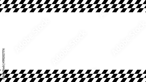 Seamless pattern of race checkered flags, black and white checkered finish flag