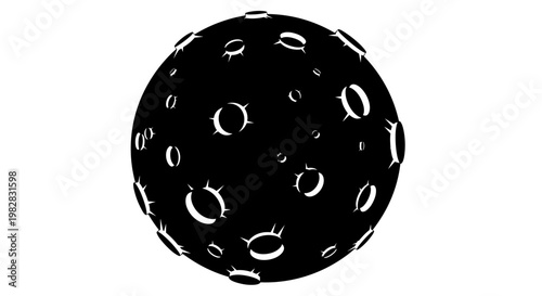 Black Sphere with White Spots.