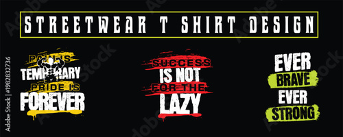 Streetwear Typography Bundle – Bold Urban Font T-Shirt Design Pack