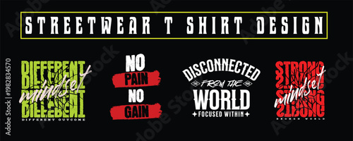 Streetwear Typography Bundle – Bold Urban Font T-Shirt Design Pack