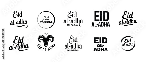 Eid alAdha celebration graphic designs, vector illustration