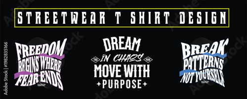 Streetwear Typography Bundle – Bold Urban Font T-Shirt Design Pack