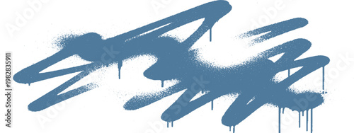 Blue graffiti style abstract spray paint strokes on white background with street art graffiti abstract creative energetic splatter background artistic contrast decoration distressed