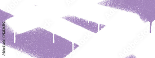 Graffiti spray paint streaks and splatters in purple with street art paint splash brush stroke graffiti splatter background abstract distressed decoration creative vandalism painterly