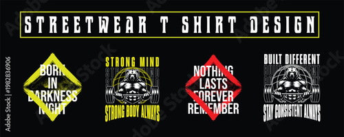 Streetwear Typography Bundle – Bold Urban Font T-Shirt Design Pack