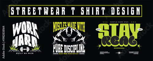 Streetwear Typography Bundle – Bold Urban Font T-Shirt Design Pack