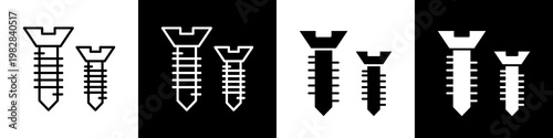 Chisel black and white icon design concept